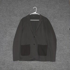 ARMANI EXCHANGE Coat Cardigan Mens M Gray Cotton Blend Professional Modern